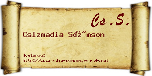 Csizmadia Sámson névjegykártya